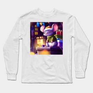 Cute Rat Drawing Long Sleeve T-Shirt